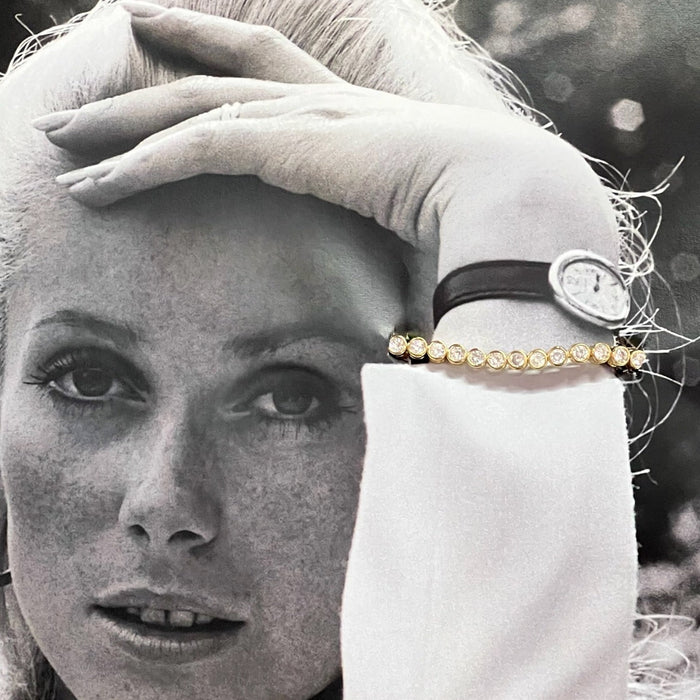 Crystal Bezel Tennis Bracelet