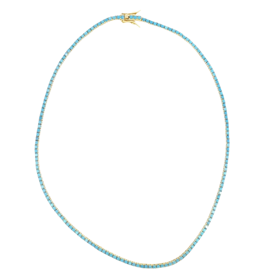 Turquoise Tennis Necklace – Alexa Leigh