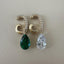 14k Gold CZ Pave Pear Drop Ear Cuff