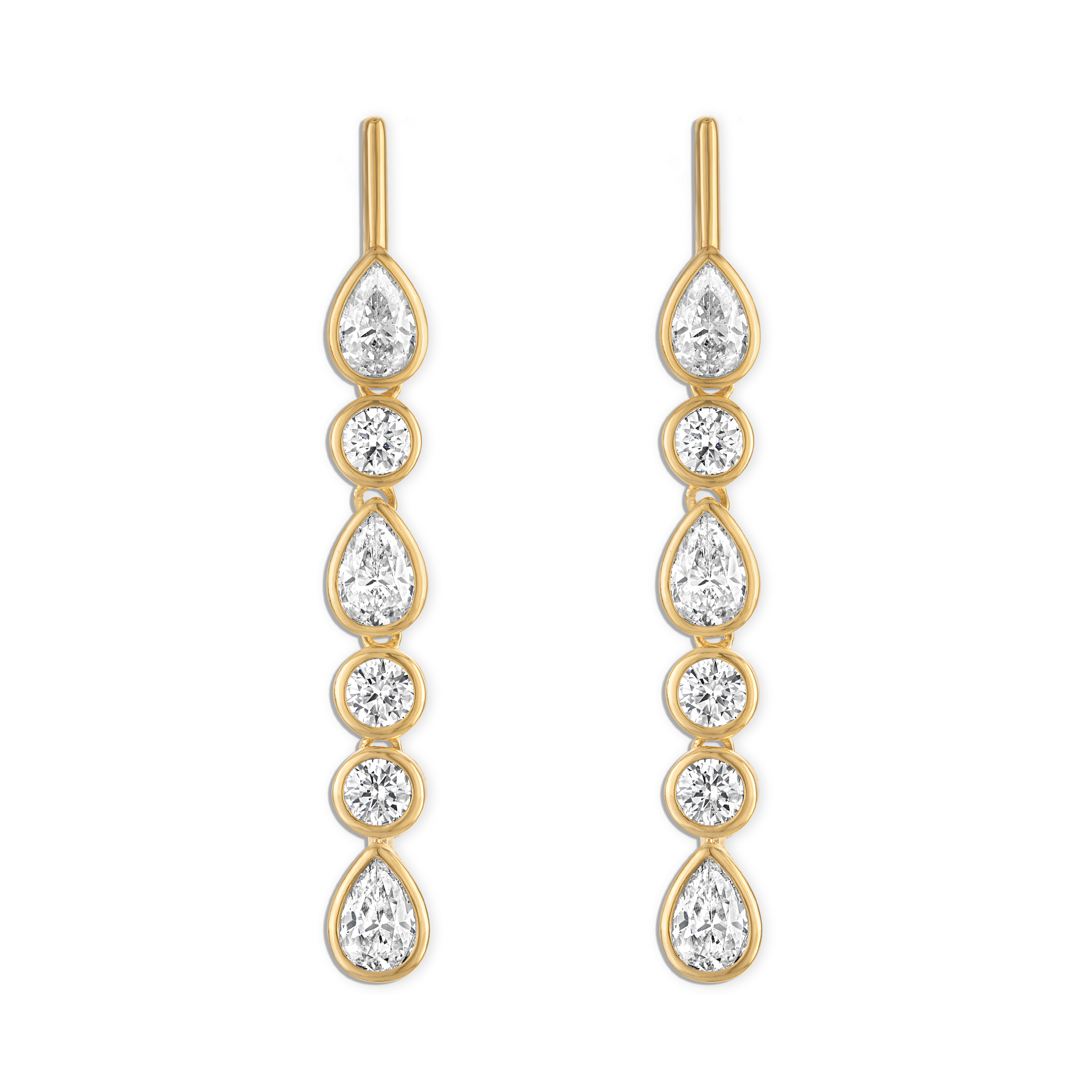 Linea Bezel Drip Earring - Alexa Leigh