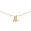 Gold Ball Crystal Initial Chain Necklace