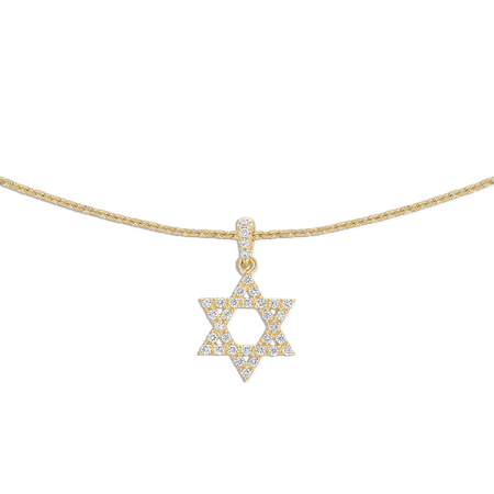 Diamond Star of David Necklace