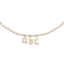 Gold Ball Gothic Initial Chain Necklace