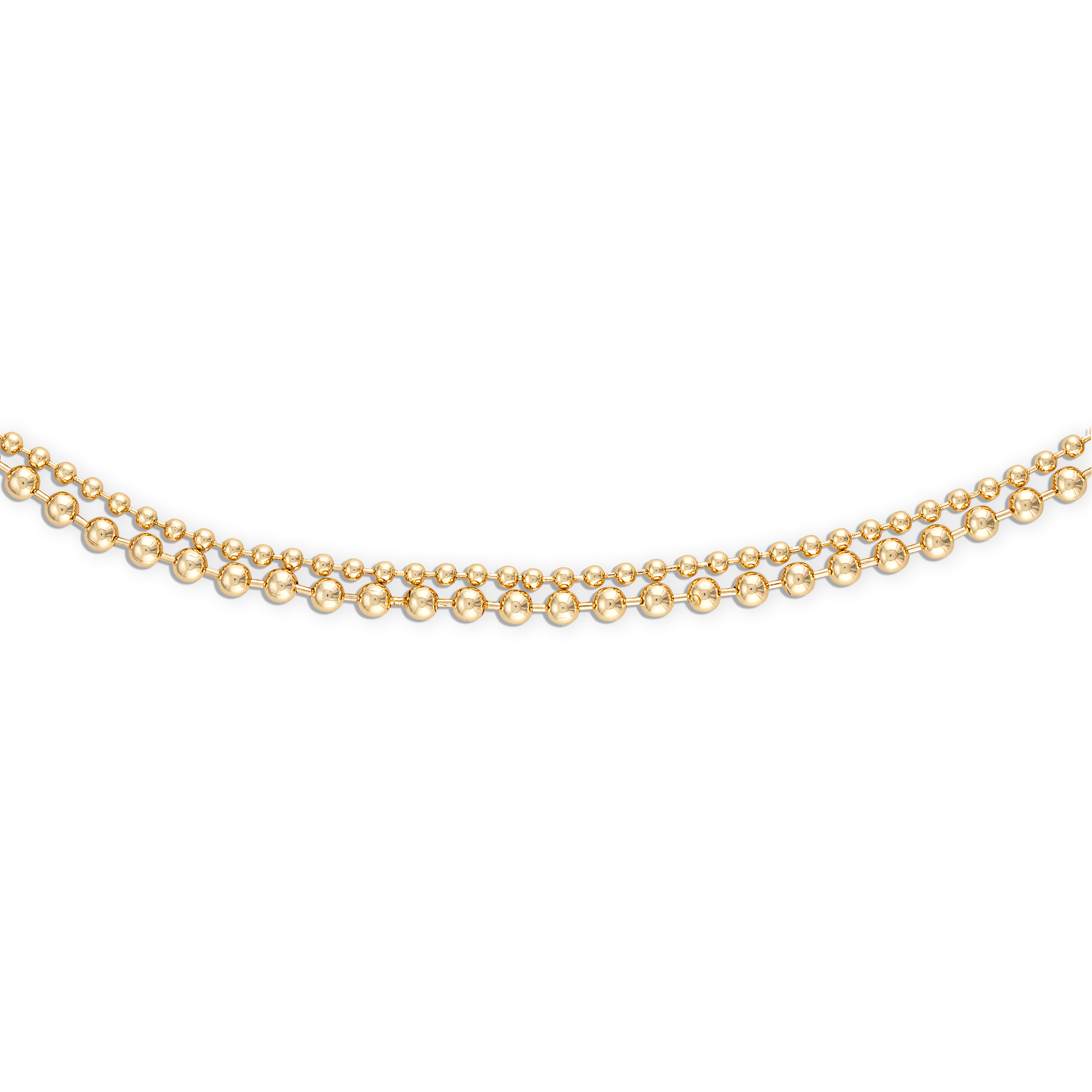Alexa Leigh ネックレス レイヤード 2連 ボール Alexa Leigh ネックレス レイヤード 2連 ボール Alexa Leigh 2mm