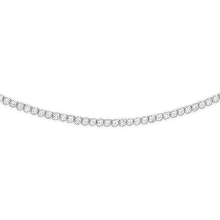 Crystal Bezel Tennis Necklace