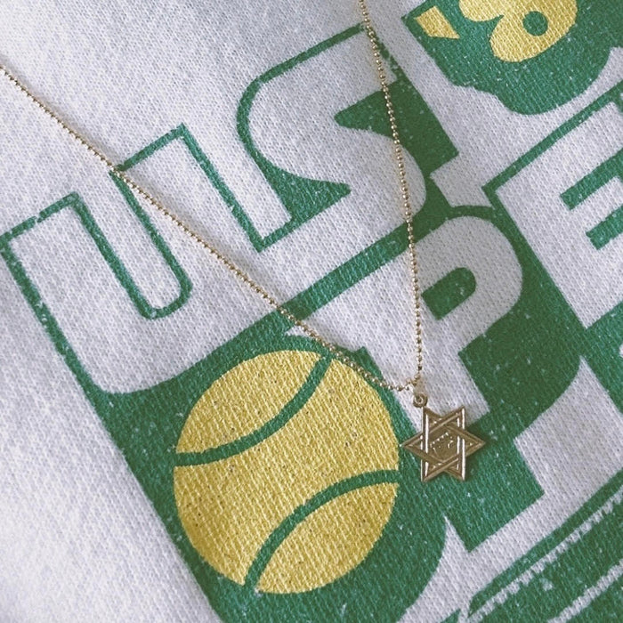 Gold Star of David Necklace