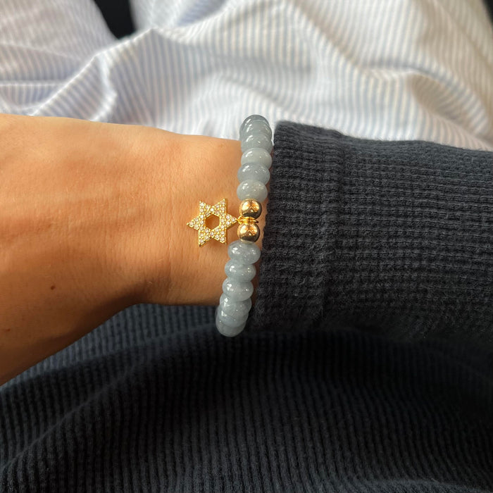 Opal Star of David Bracelet
