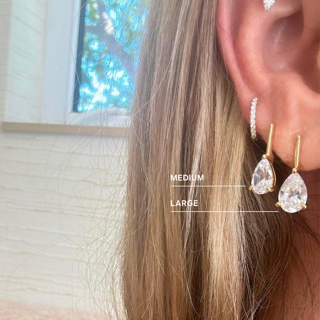Alexa Leigh ピアス しずく サークル スタッド Linea Pear Stud - Alexa Leigh