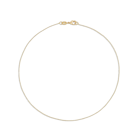 1MM Diamond Cut Gold Ball Chain Bracelet