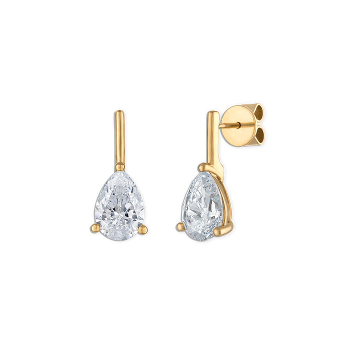 Linea Pear Stud