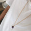 Celeste Pear Necklace Plum