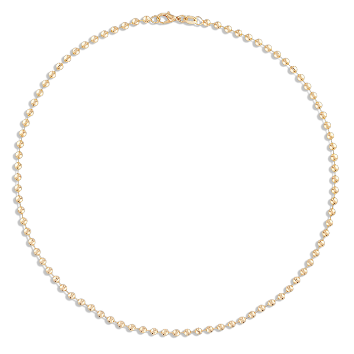 3MM Gold Ball Chain Necklace