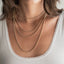 3MM Gold Ball Chain Necklace