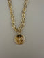 Double chain charm necklace