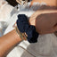 Navy Cotton Hair Scrunchie