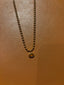 Citrine bezel ball chain necklace