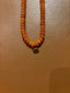 Beaded necklace with cirtine bezel pendant
