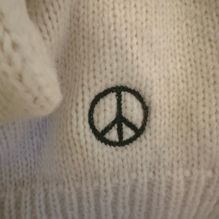 Embroidered Peace Sign Hamptons Classic