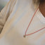 Star of David Red Cord Necklace