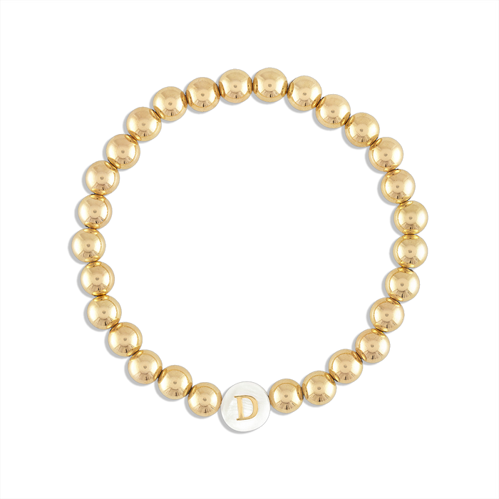 Custom Pearl Initial Ball Bracelet