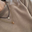 Gold Ball Gothic Initial Chain Necklace