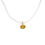 Citrine Bezel Oval Pearl Necklace