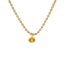 Citrine Bezel Oval Ball Chain Necklace