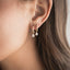 Pave Pear Drop Huggie