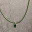 Green Rubber Necklace w/ Green Pendant