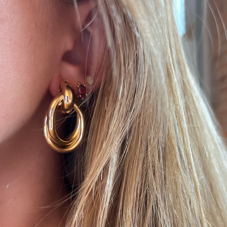 Oval Drop Earrings