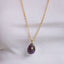 Celeste Pear Necklace Plum