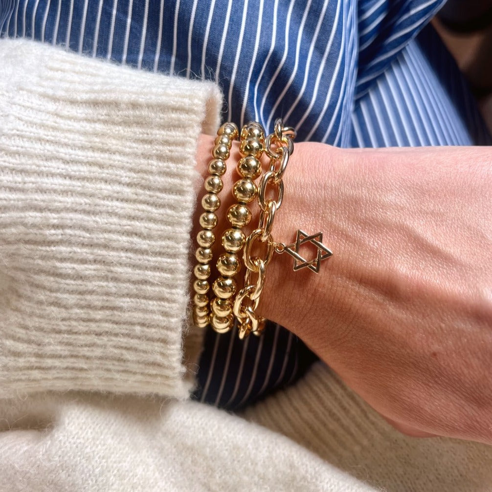 Everyday Stretch Bracelet with Star of David Charm | LeMel – LeMel