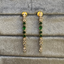 CZ & Emerald Drop Earring