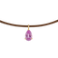 Rosé Pear Brown Rubber Necklace