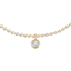 Round Bezel Ball Chain Necklace