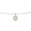 Round Bezel Pearl Necklace