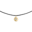 Round Heart Leather Necklace - White
