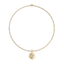 Round Heart Necklace - White