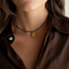 Yellow Pear Pendant Rubber Necklace