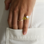 Oval Pinky Ring Yellow