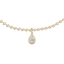 Small Bezel Pear Ball Chain Necklace