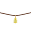 Yellow Pear Pendant Rubber Necklace
