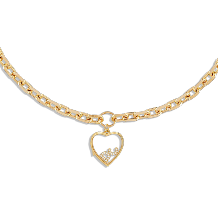 Heart Locket Link Necklace