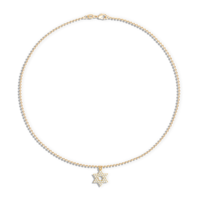 Crystal Star of David Necklace