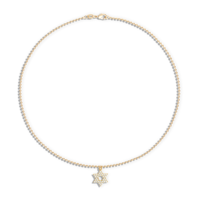 Star of david crystal 2025 necklace