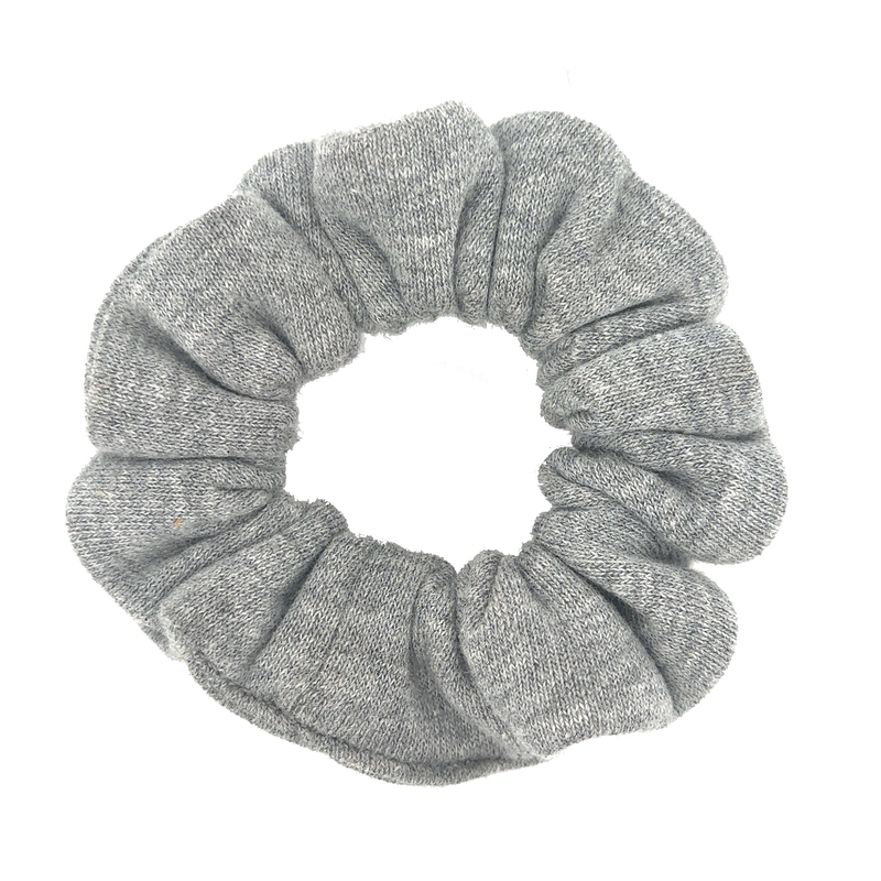 Grey Cotton Hair Scrunchie