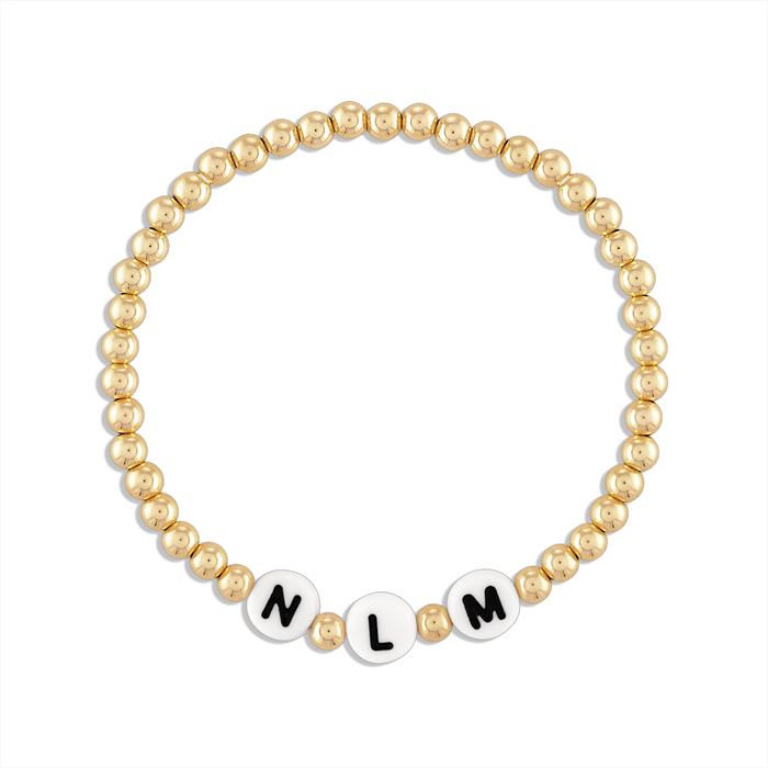 Custom Three Initial Ball Bracelet Alexa Leigh