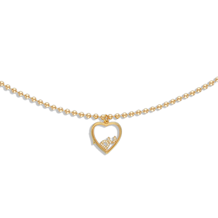 Heart Locket Ball Chain Necklace