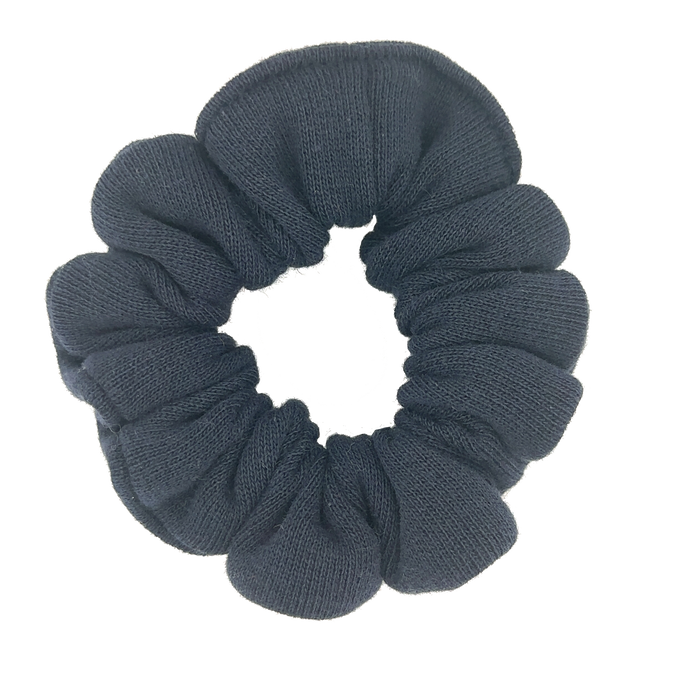 Navy Cotton Hair Scrunchie