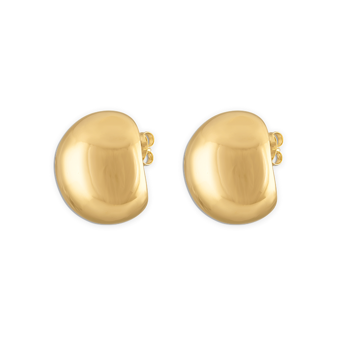 Gold Ball Statement Earrings